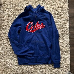 47 Brand Blue Cubs Zip-Up Hoodie